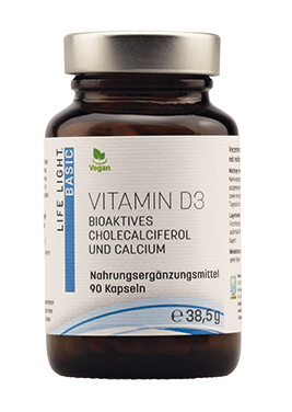 Vitamin D3 - bioaktives Cholecalciferol und Calcium (90 Kapseln)