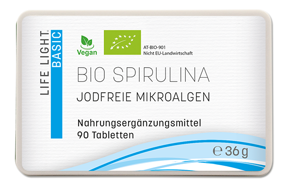 Spirulina Mikroalgen Bio! (90 Tabletten)